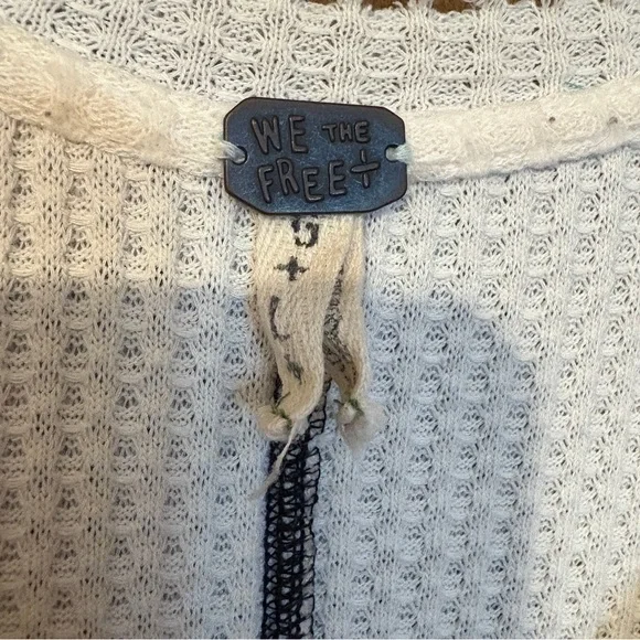 We The Free Cream and Black Leopard Print Sweatshirt - Picture 6 of 12